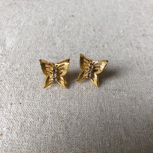 Jewelry - Gold butterfly earrings